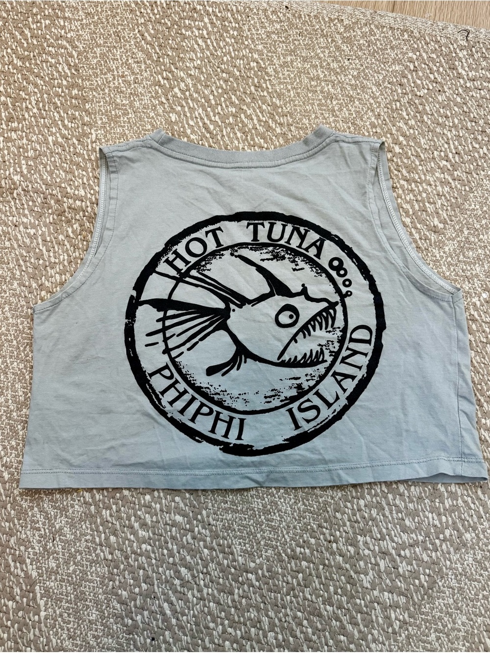 Hot Tuna Phi Phi Island Graphic Cropped Muscle Tank